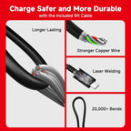 Paquete de 2 cargadores para Nintendo Switch, adaptador de CA de 45 W de carga rápida con 2 cables USB C desmontables de 5 pies, compatible con Switch/OLED/Lite, Steam Deck, soporte para modo de TV