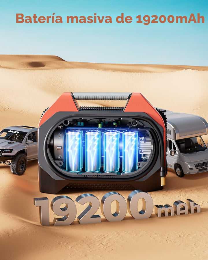 ETENWOLF Vortex S6 - Inflador de neumáticos, compresor de aire port...