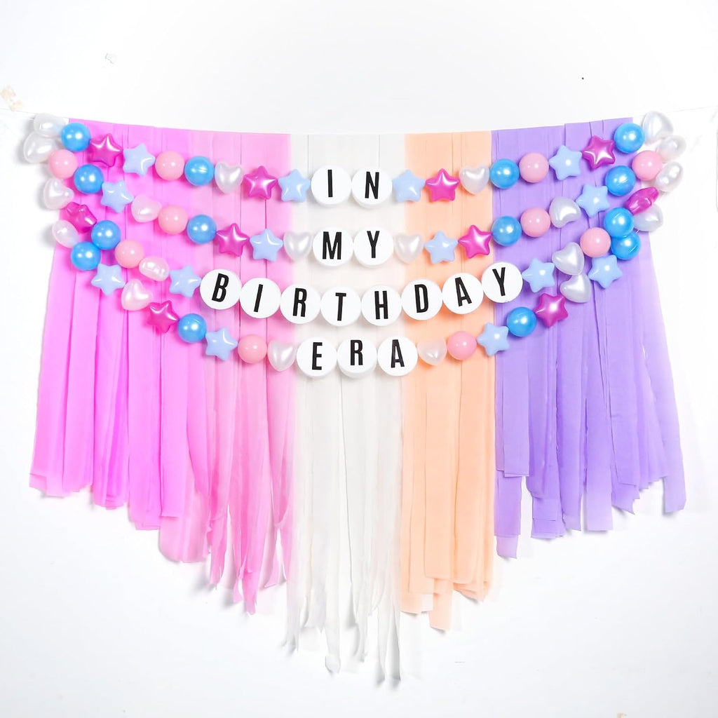Kit de guirnalda de cumpleaños de pulsera gigante de la amistad con letras y bolas, pancarta personalizable para Navidad, boda, Kpop, decoración de fiesta de Año Nuevo, bolas de plástico, estrellas