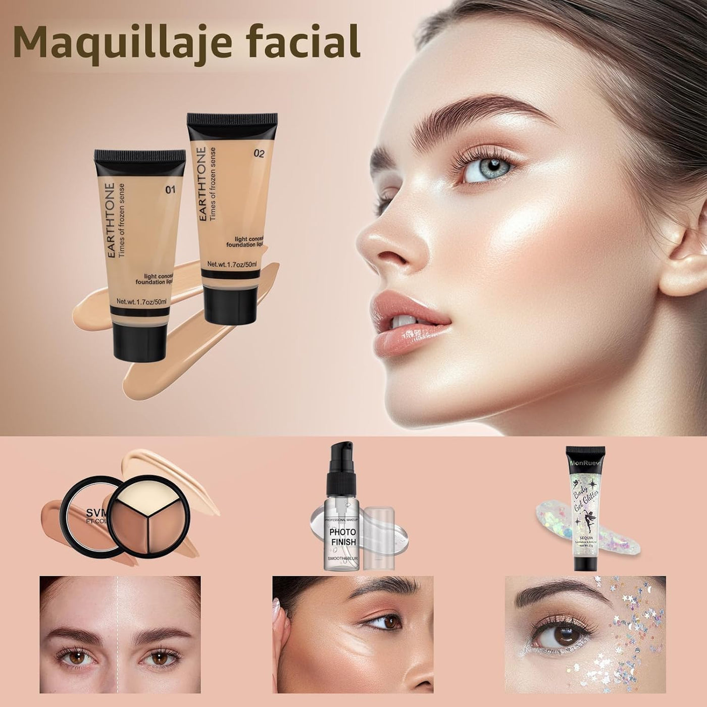 Kits de maquillaje para adolescentes, kit de maquillaje para mujere...