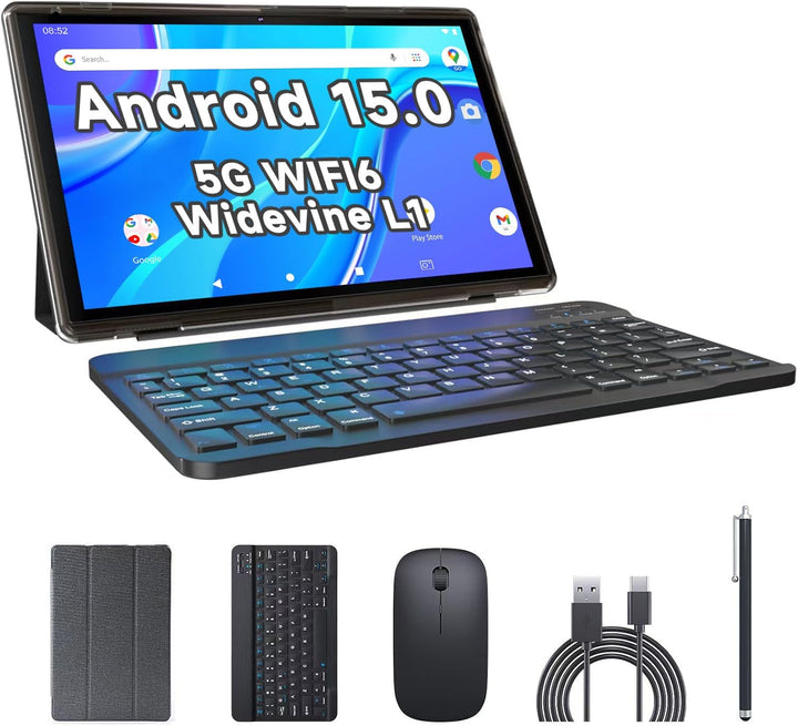 Tablet ATOZEE 2 en 1 Android 14 con teclado de 10 pulgadas, incluye...