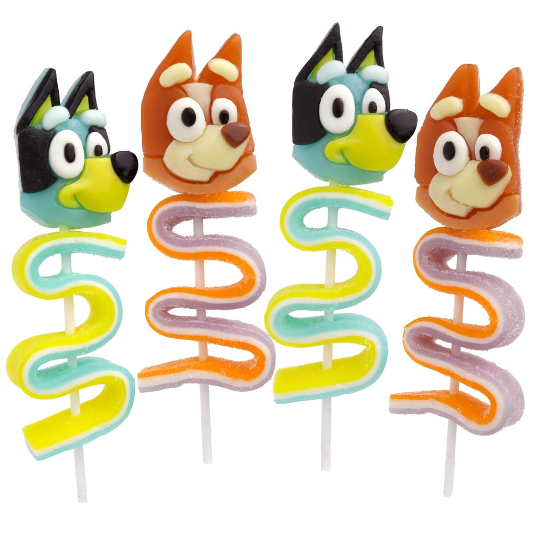 Bluey and Bingo - Paletas de gomitas brochetas de caramelo