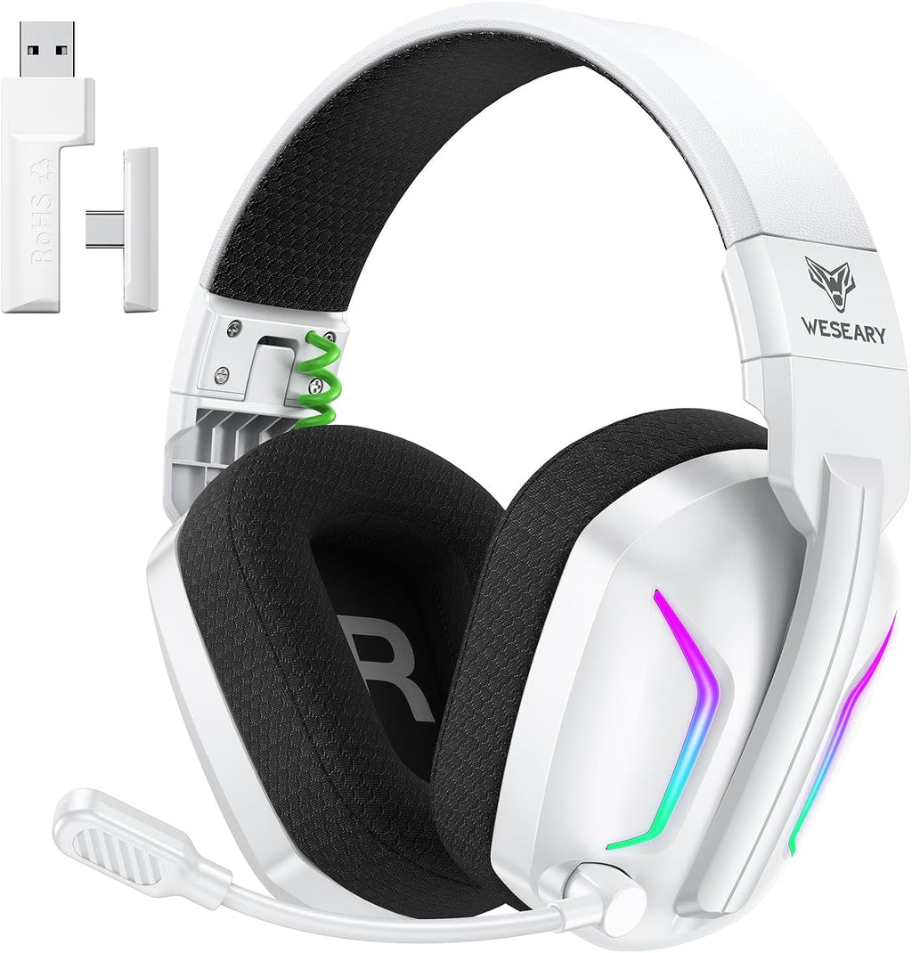 WESEARY Auriculares inalámbricos para juegos con micrófono para PS5, PS4