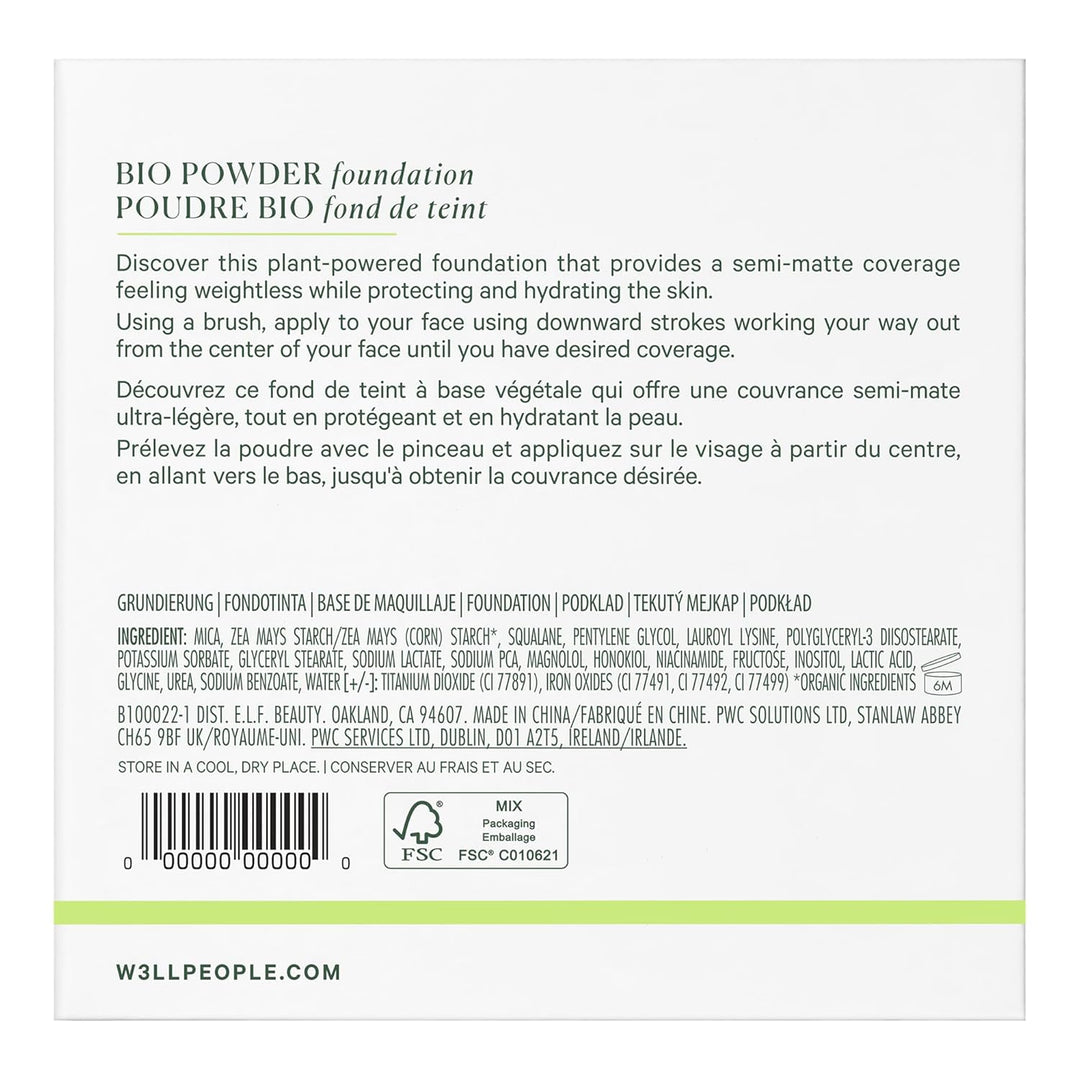 Well People Bio Powder Foundation, base ligera e hidratante para pe...