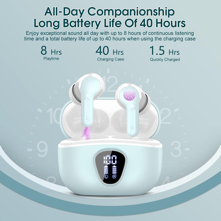 Auriculares inalámbricos, Auriculares Bluetooth 5.4 HiFi Estéreo, A...