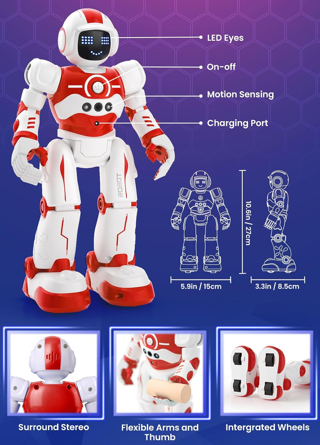 EduCuties Juguetes robot para niños, control remoto programable, ju...