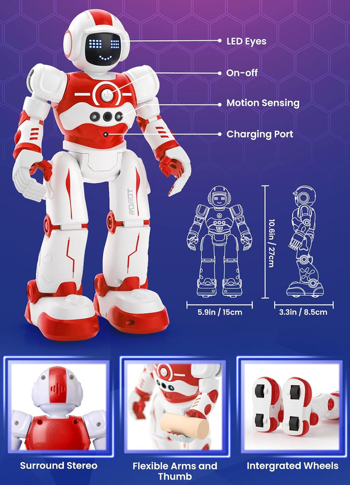 EduCuties Juguetes robot para niños, control remoto programable, ju...