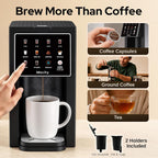 Mecity Cafetera digital compatible con cápsulas K Cup, máquina de café americano inteligente con pantalla táctil sobre hielo, preparación rápida, 6, 8, 10, 12 onzas opcionales, sabor ajustable
