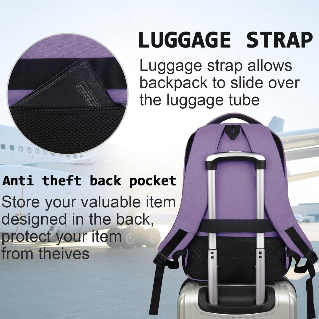 Volher Mochila para laptop, viaje de negocios, antirrobo, delgada y...