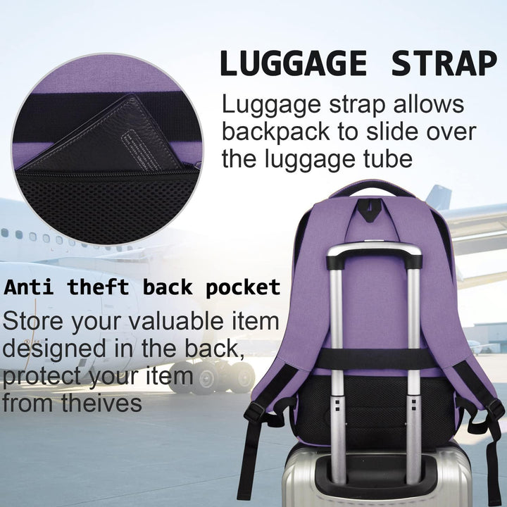 Volher Mochila para laptop, viaje de negocios, antirrobo, delgada y...