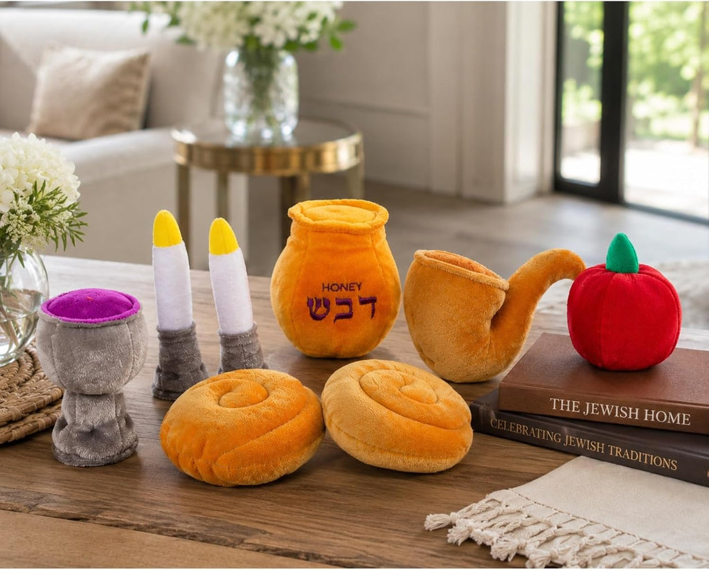Rite Lite My Soft Rosh Hashanah - Juego de regalo de Año Nuevo judío, regalos de fiesta de Shana Tova, caja de juego de felpa divertida y educativa, regalo de anfitriona de Judaica, ideal para jugar