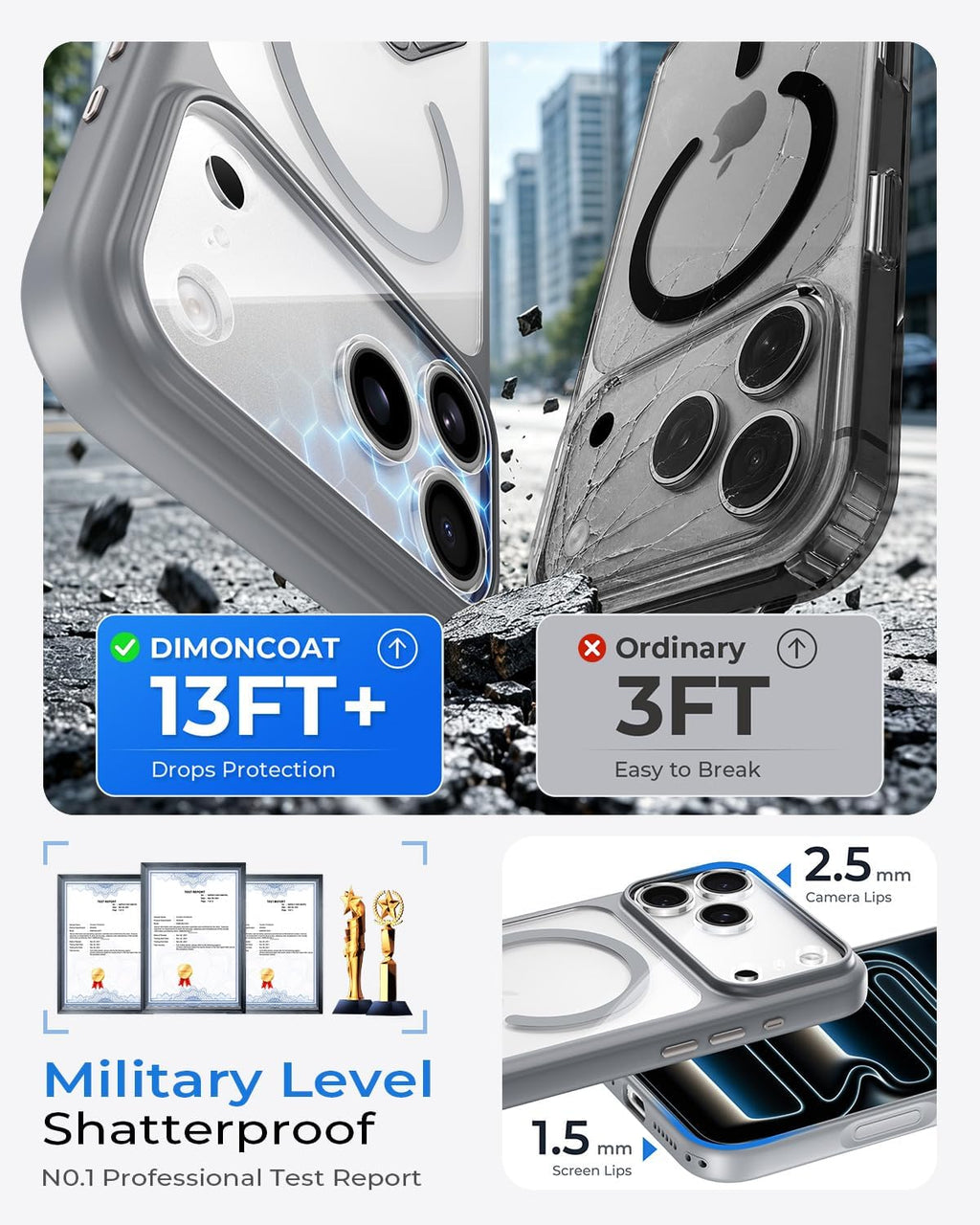 Fuerte magnético y soporte sin costuras de 360° para iPhone 18 Pro Max