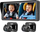 Cámara dual de coche para bebé para 2 niños pantalla