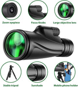 Telescopio monocular de 80 x 100 monoculares de alta