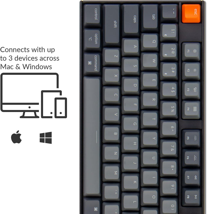 Keychron Teclado mecánico inalámbrico K10 de tamaño completo con 10...
