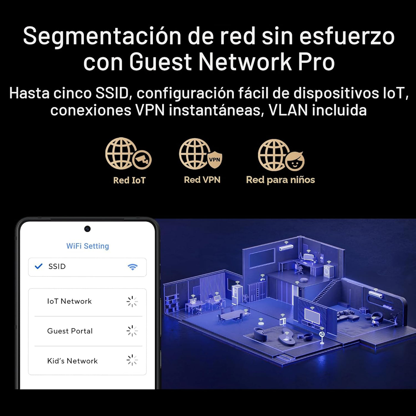 ASUS RT-BE88U Router de rendimiento extensible AiMesh WiFi 7 de dob...