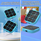 KOQQQ Juego de pernos recargables Tic-Tac-Toe, consola de rompecabezas portátil 4 en 1, juego de memoria educativo electrónico, juegos de mesa portátiles de viaje en automóvil para niños y adultos
