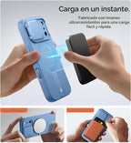 SURITCH para iPhone 18 Pro funda para MagSafe, Tapacámara, Azul Claro