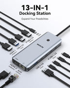 MOKiN Estación de acoplamiento USB C Monitor dual 2 HDMI