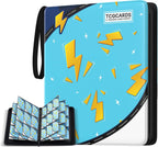 Carpeta de tarjetas para tarjetas de Pokémon, carpeta de 9 bolsillos para 900 tarjetas con 50 fundas extraíbles, 3 anillos con cremallera, estuche para tarjetas TCG, MTG, colección de tarjetas