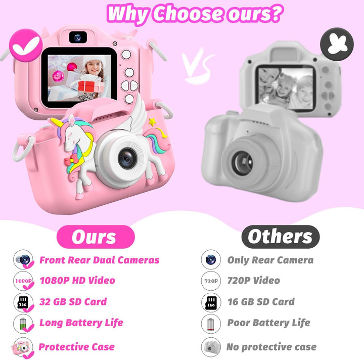 Masterbee Juguetes de cámara para niños para niñas y niños, de 3 a...