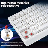 HUO JI Teclado mecánico para juegos con cable, 17 modos retroilumin...