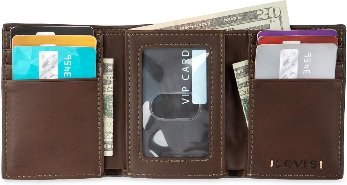 Levi's Billetera triple RFID para hombre, elegante y delgada, i...