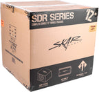 Skar Audio Paquete completo de graves de subwoofer individual de 12" de la serie SDR de 1,200 vatios - Incluye carcasa cargada con amplificador
