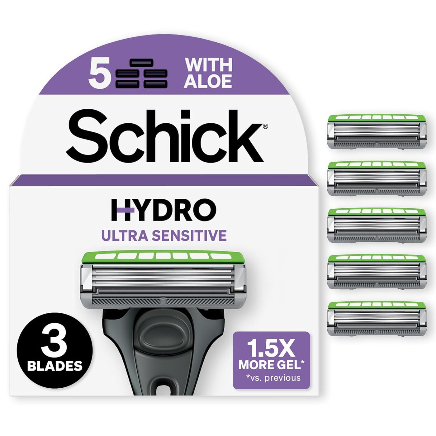Schick Hydro Ultra Sensitive - Recambios de maquinilla de afeitar p...