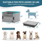 PETSFIT Asientos de coche para perros pequeños – Hebillas de seguridad patentadas – Correa de seguridad – Asiento plegable elevador para perro de viaje que reduce la ansiedad y los viajes por