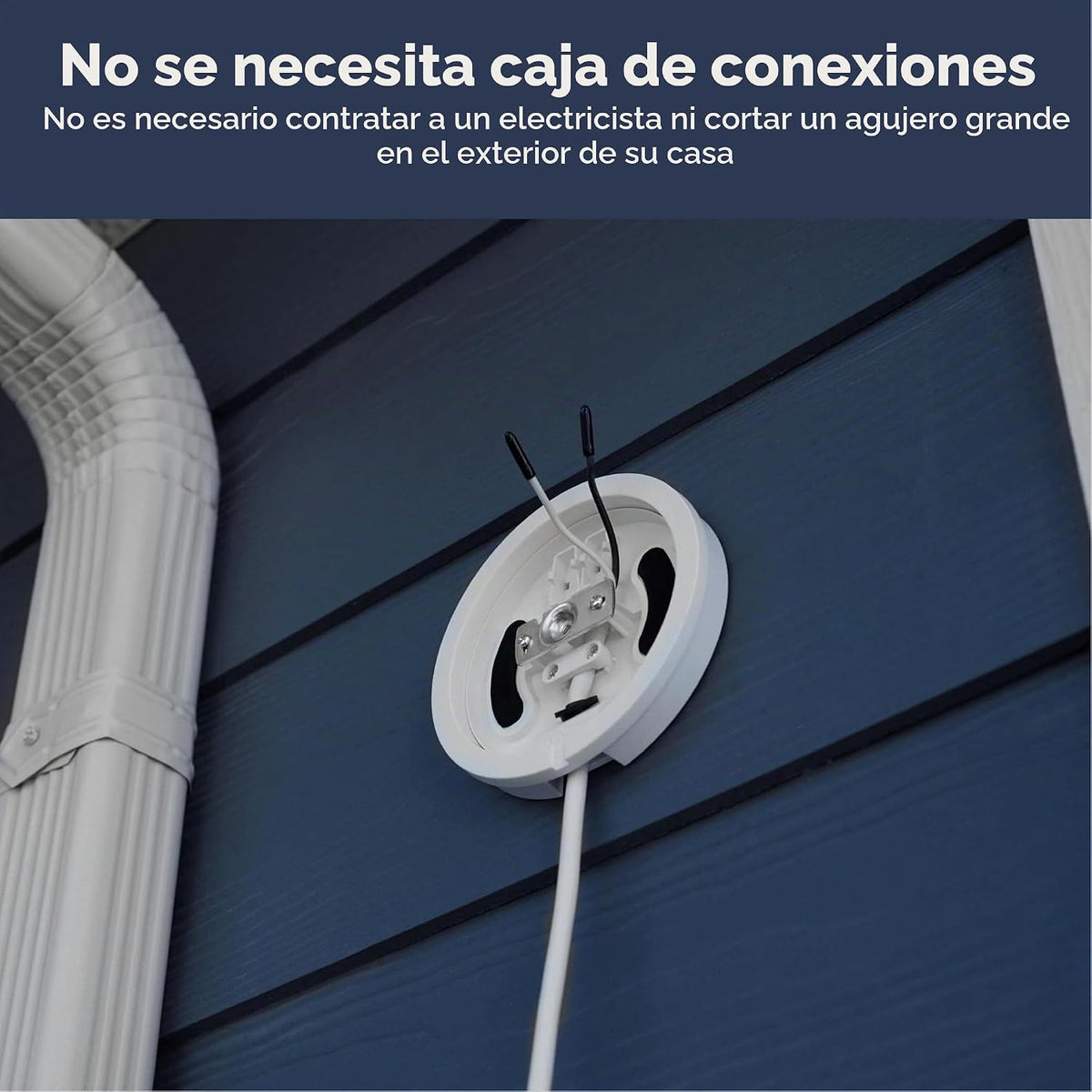 WYZE Floodlight Camera v2 con montaje enchufable, cámara de seguridad 2K HD para exteriores, visión nocturna a color, activada por movimiento, caja eléctrica con cable de alimentación resistente a la