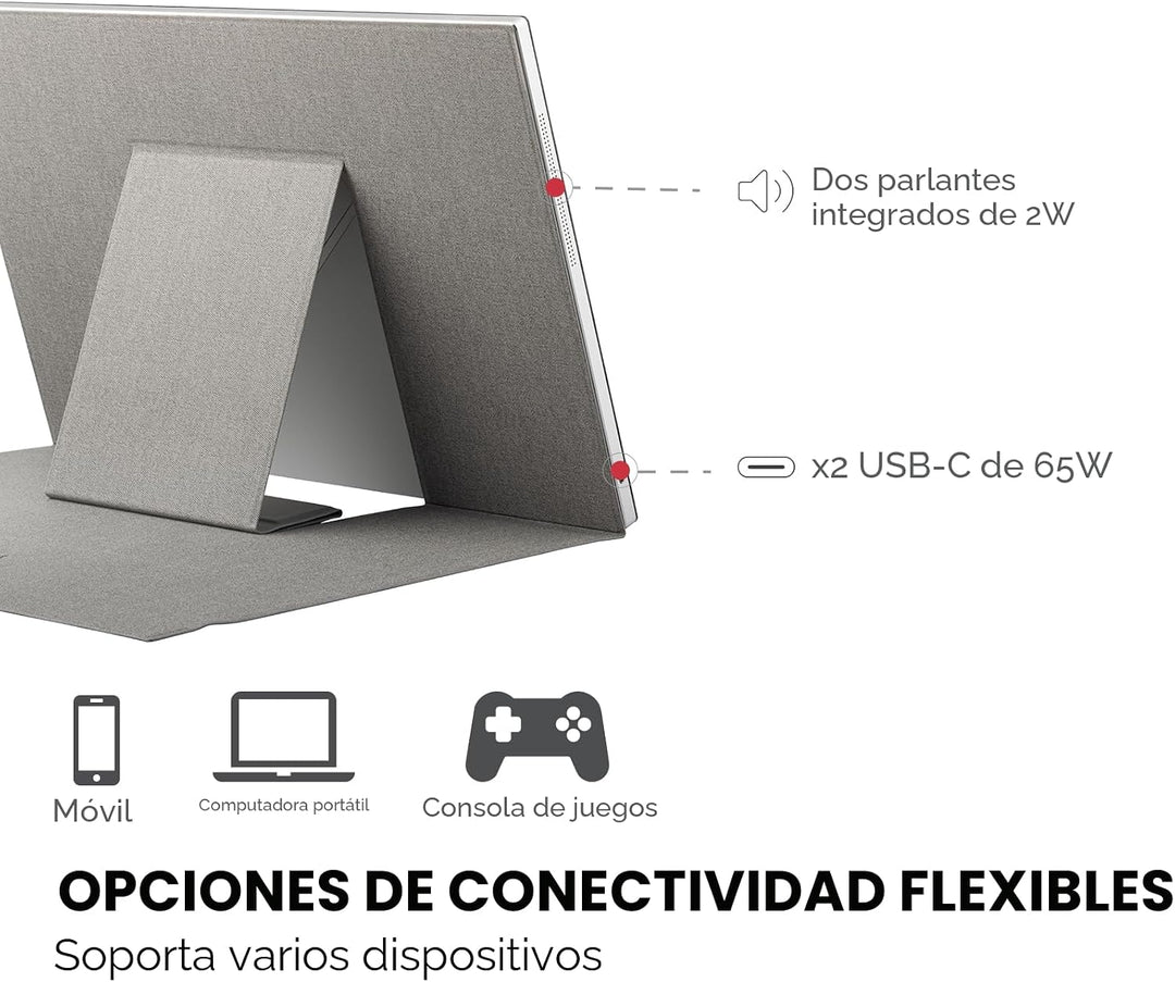 ViewSonic VG1656-2K Monitor portátil de 16 pulgadas 1600p, WQXGA IP...
