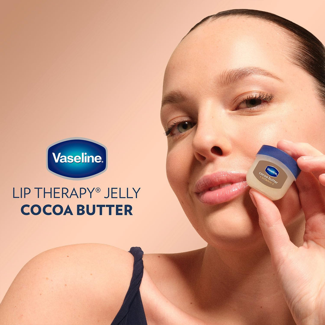 Manteca de Cacao Terapia de Labios con Vaselina, 0.25 oz (Pack de 4...