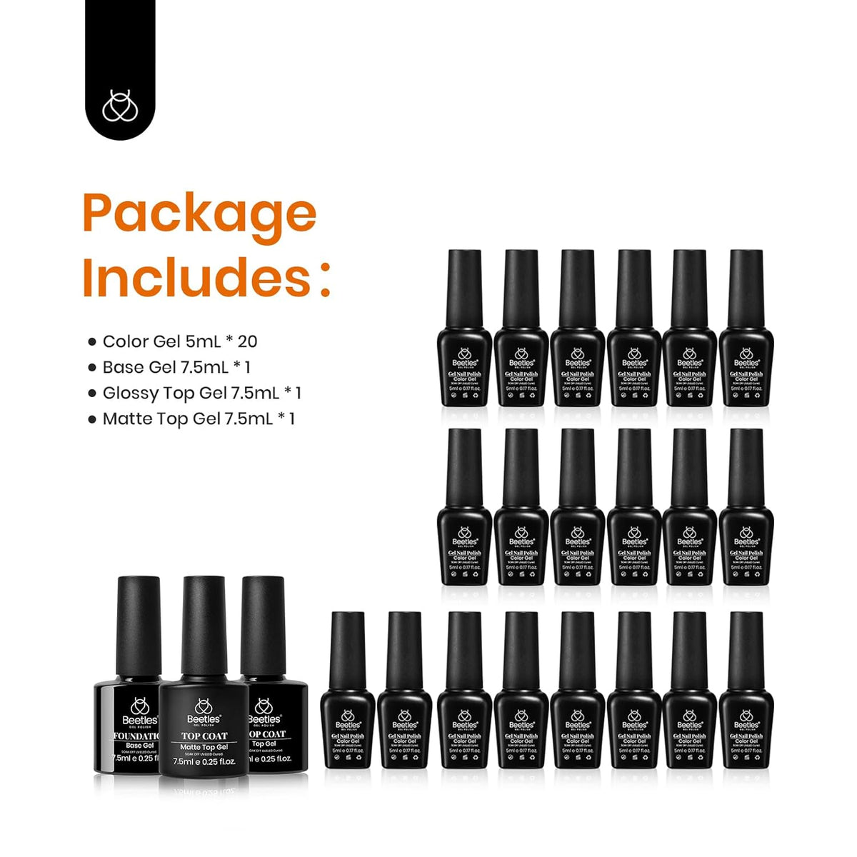Beetles - Juego de esmaltes de uñas de gel de otoño, 20 colores: na...