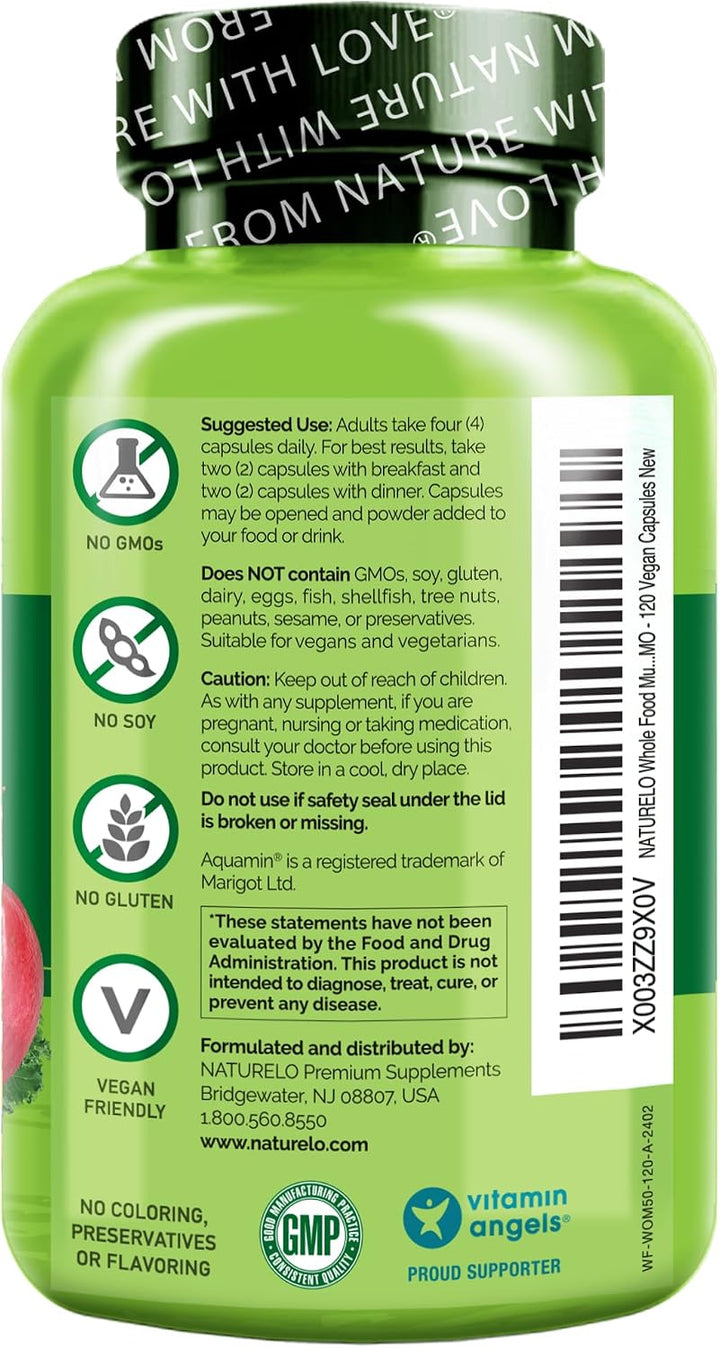 NATURELO Multivitamínico de alimentos integrales para mujeres mayor...