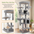 Globlazer Torre de árbol de gato resistente de 74 pulgadas para gatos de