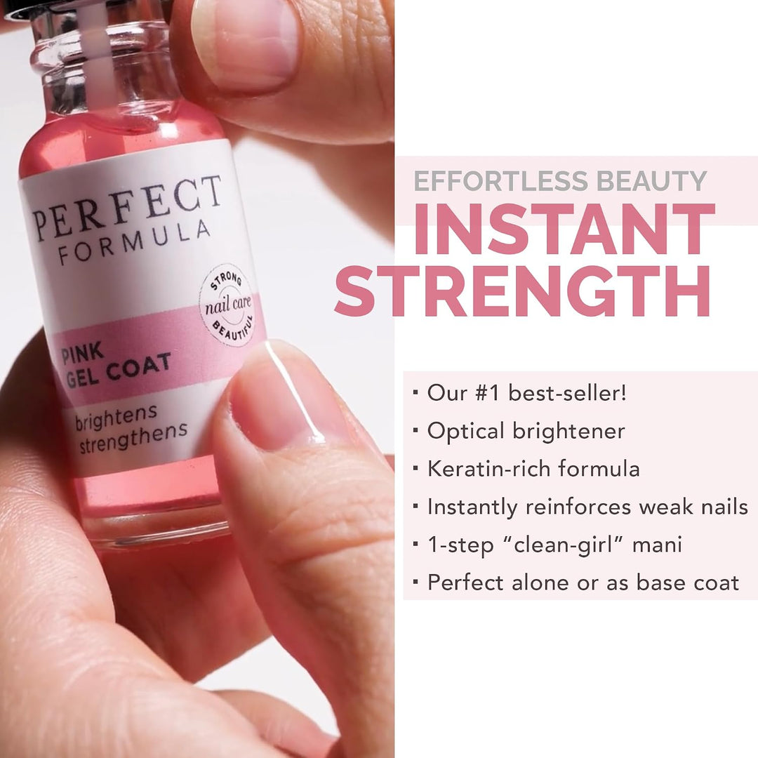 Perfect Formula Pink Gel Coat \u2013 Rosey Glow Fortalecedor de uña...