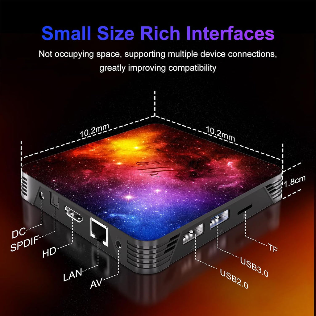 Android 14.0 TV Box 4GB RAM 64GB ROM, procesador de cuatro núcleos, mini
