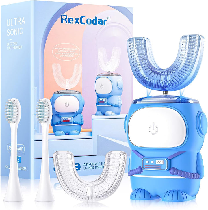 RexCodar Cepillo de dientes eléctrico ultrasónico en forma de U par...