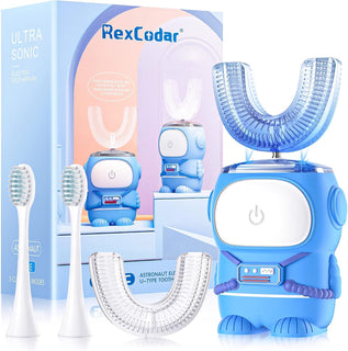 RexCodar Cepillo de dientes eléctrico ultrasónico en forma de U par...