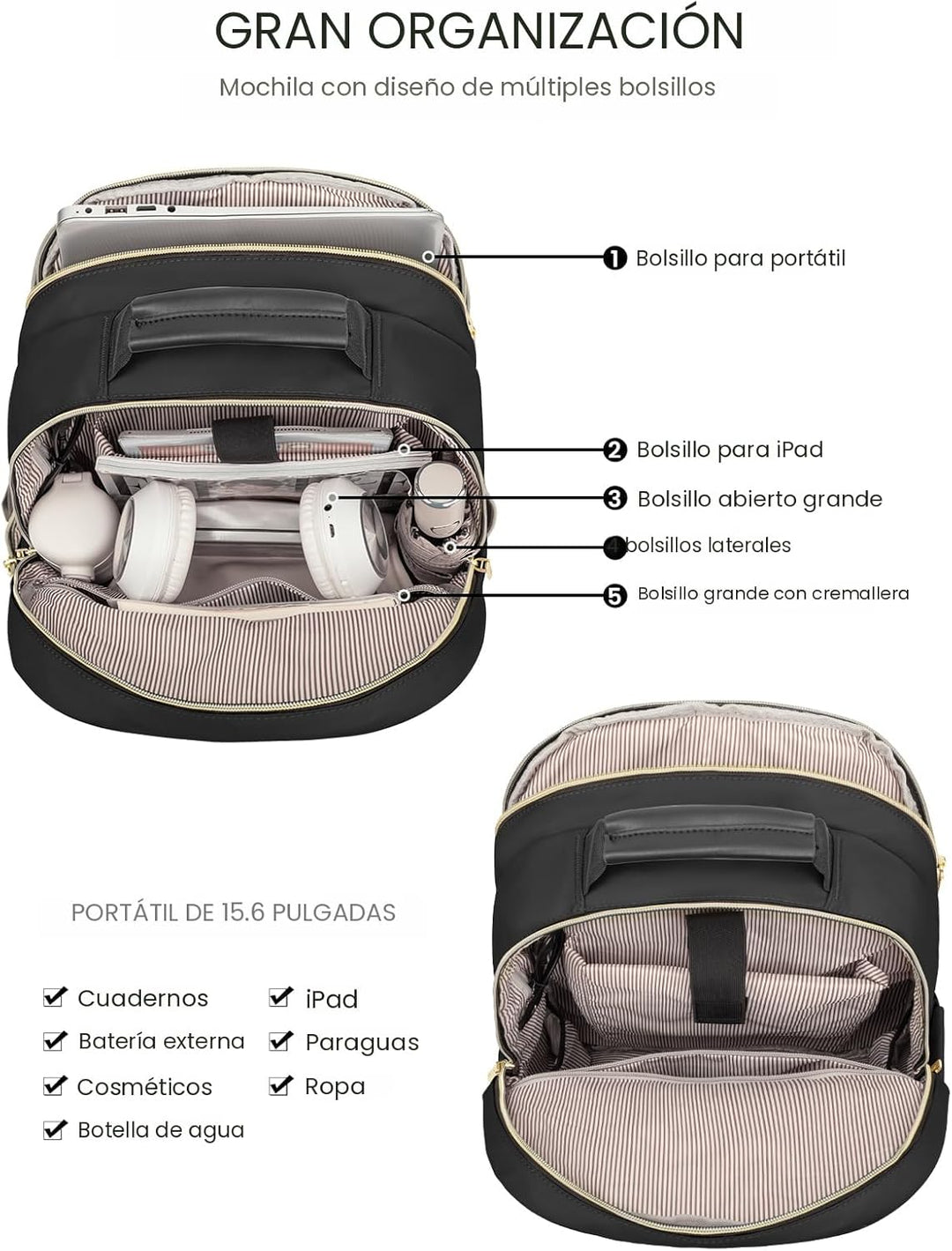 LOVEVOOK Mochila bolso para laptop para mujeres, bolsas de computad...