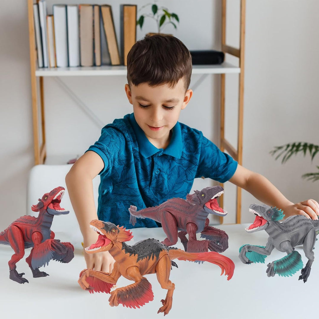 Qudinip Juguete de dinosaurio con efectos de sonido