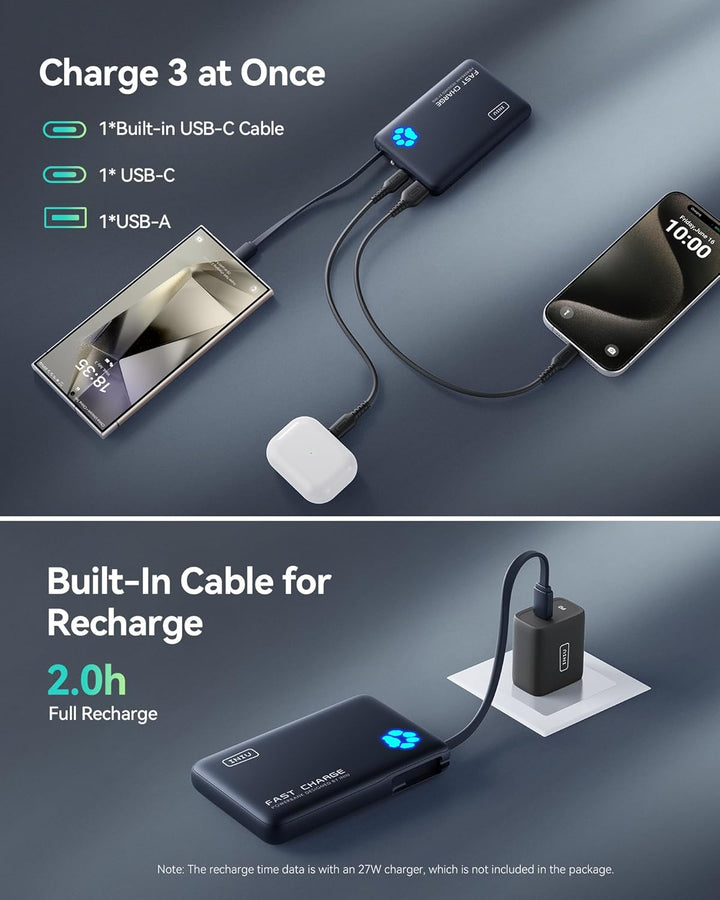INIU PawGo - Cargador portátil, 45 W PD 10000 mAh, banco de energía...