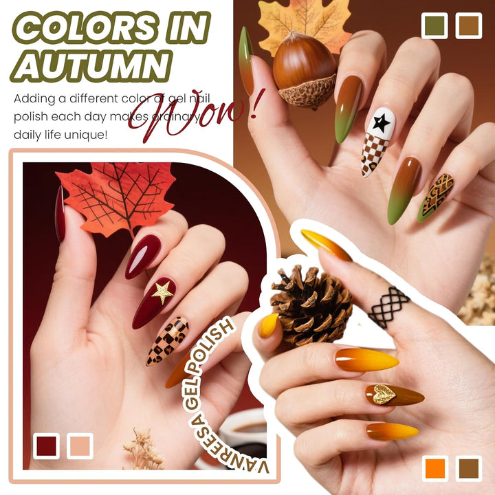 VANREESA Juego de 48 esmaltes de uñas de gel de 42 colores para pri...