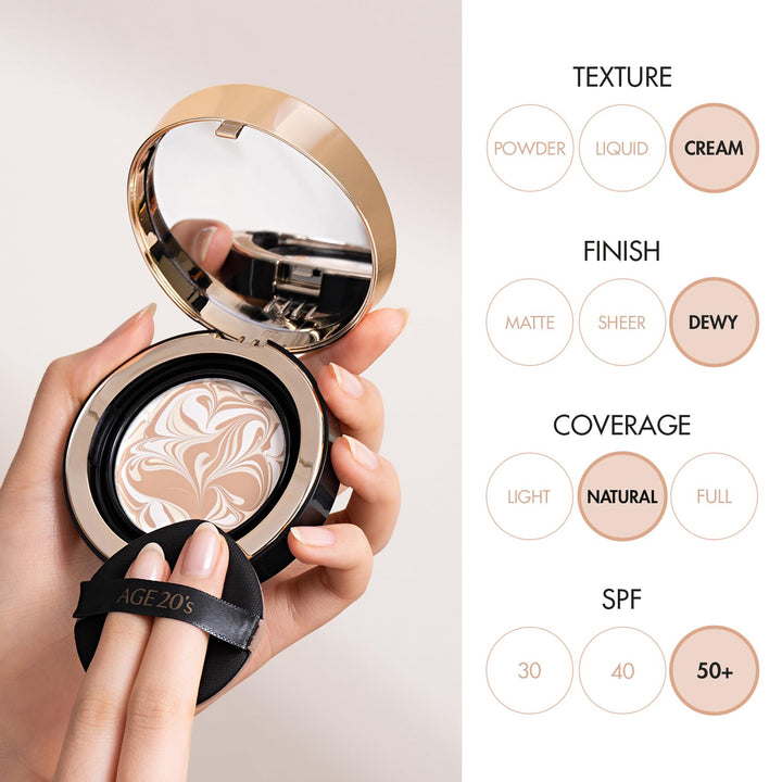 AGE20'S Signature Essence Pact SPF 50+ | Paquete de 2 | 21N VAI...