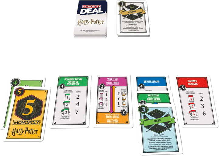 Monopoly Deal Juego de cartas de Harry Potter Juegos