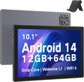 FIEKVE Tableta Android 14 de 10.1 pulgadas para adultos, Octa-Core,...