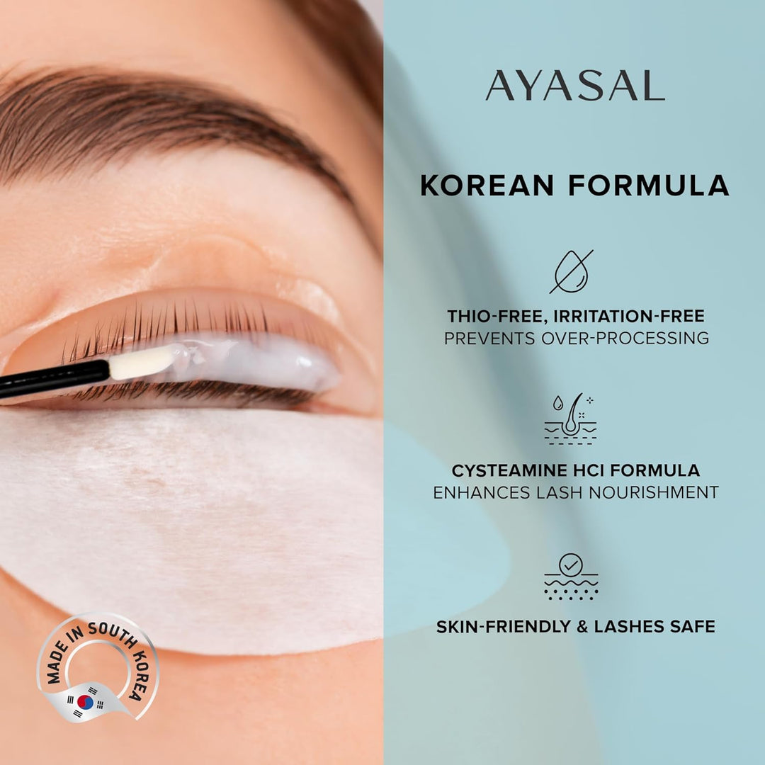 AYASAL Kit de levantamiento de pestañas: fórmula coreana permanente...