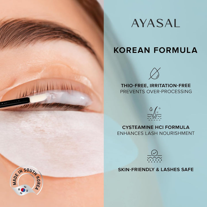 AYASAL Kit de levantamiento de pestañas: fórmula coreana permanente...