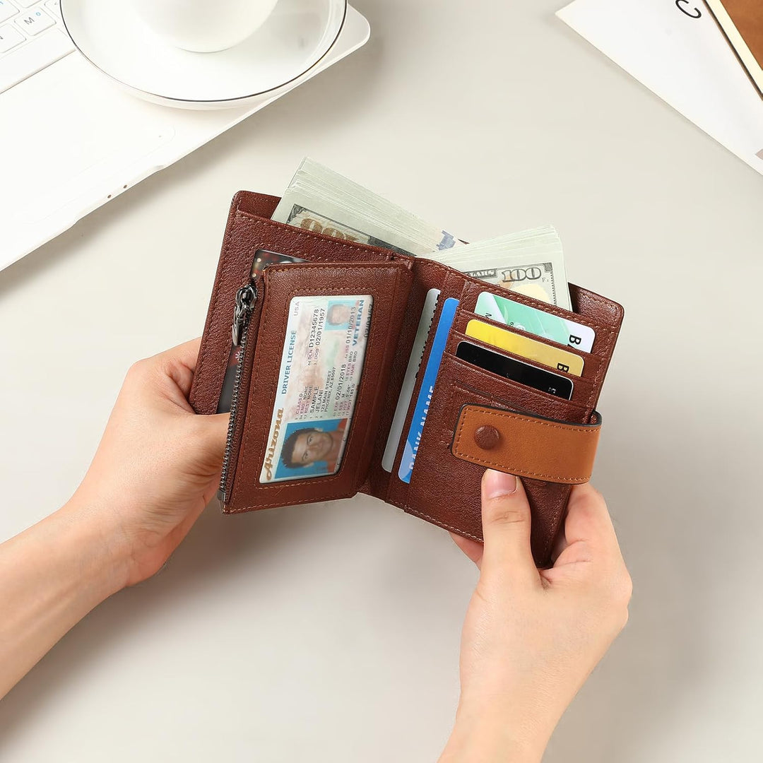 GAEKEAO Billeteras de cuero genuino para hombres con bolsa de moned...